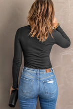 Load image into Gallery viewer, Cutout Mock Neck Ribbed Top
