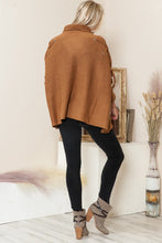 Load image into Gallery viewer, Justin Taylor Turtleneck Lace-Up Dolman Sleeve Sweater
