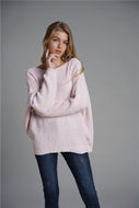 Rib-Knit Surplice Reversible Sweater