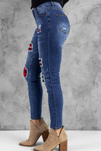 Load image into Gallery viewer, Patchwork Skinny Jeans with Pockets DIBS PATCHWORK
