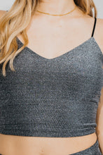 Load image into Gallery viewer, Final Touch Apparal Glitter V-Neck Cropped Cami
