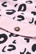 Load image into Gallery viewer, Leopard Curved Hem Corduroy Shirt Jacket
