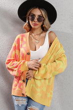 Load image into Gallery viewer, Leopard Button Front Ribbed Trim Cardigan
