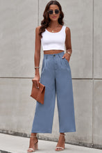 Load image into Gallery viewer, Pleated Detail Wide Leg Pants with Pockets
