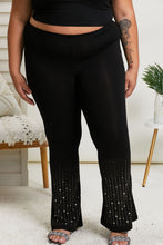 Load image into Gallery viewer, Vocal Eyes on You Full Size Rhinestone Flared Leggings
