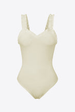 Load image into Gallery viewer, Ribbed Ruffle Trim Sleeveless Bodysuit
