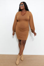 Load image into Gallery viewer, White Birch Stop at Soho Full Size Balloon Sleeve Dress

