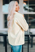 Load image into Gallery viewer, Pocketed Button Ribbed Textured Shirt
