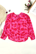 Load image into Gallery viewer, Floral Ruffled Tie Back High-Low Blouse
