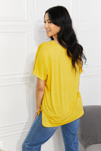 Load image into Gallery viewer, Yelete Full Size V-Neck Side Slit Tee

