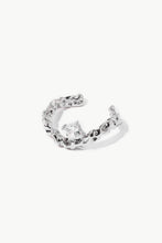 Load image into Gallery viewer, Inlaid Rhinestone Open Ring in Silver
