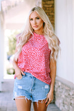 Load image into Gallery viewer, Leopard Print Lace Short Sleeve Blouse
