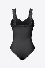 Load image into Gallery viewer, Ribbed Ruffle Trim Sleeveless Bodysuit
