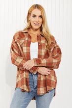 Load image into Gallery viewer, Haptics Pumpkin Pie Full Size Plaid Longline Shacket
