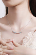 Sterling Silver Curved Bar Necklace DIBS 7008