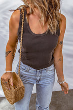 Load image into Gallery viewer, Waffle-Knit Scoop Neck Tank Top
