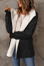 Load image into Gallery viewer, Faux Suede Sherpa Lining Jacket with Pockets
