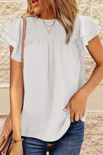 Load image into Gallery viewer, Layered Flutter Sleeve Smocked Blouse
