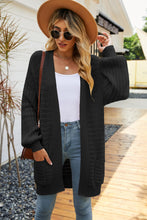 Load image into Gallery viewer, Dropped Shoulder Longline Cardigan with Pockets

