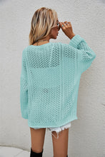 Load image into Gallery viewer, Openwork V-Neck Dropped Shoulder Cardigan
