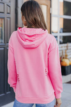 Load image into Gallery viewer, Distressed Drop Shoulder Hoodie DIBS 1014
