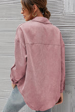 Load image into Gallery viewer, Button Front Drop Shoulder Corduroy Shirt
