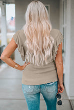 Load image into Gallery viewer, Cascading Ruffles Knit Tank Top
