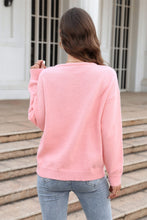 Load image into Gallery viewer, Heart Graphic Dropped Shoulder Sweater

