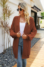 Load image into Gallery viewer, Dropped Shoulder Longline Cardigan with Pockets
