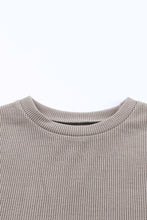 Load image into Gallery viewer, Ribbed Round Neck Long Sleeve Tiered Mini Dress
