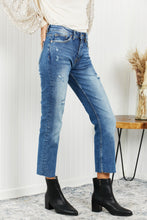 Load image into Gallery viewer, Muselooks Distressed Raw Hem Cropped Jeans
