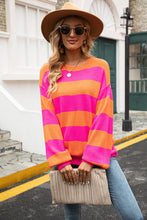 Load image into Gallery viewer, Striped Balloon Sleeve Knit Pullover
