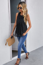 Load image into Gallery viewer, Lace Sleeveless Round Neck Top
