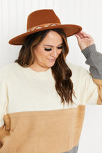 Load image into Gallery viewer, Fame Wanderlust Geometric Print Strap Fedora
