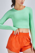 Load image into Gallery viewer, Breathable Cropped Long Sleeve Sports Top
