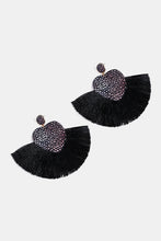 Load image into Gallery viewer, Heart Shape Fringed Dangle Earrings
