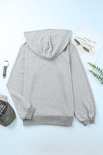 Load image into Gallery viewer, Cutout Ribbed Trim Drawstring Hoodie
