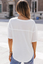 Load image into Gallery viewer, Waffle-Knit V-Neck Dropped Shoulder Blouse
