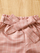 Load image into Gallery viewer, Plaid Double-Breasted Blazer, Cami, and Shorts Set
