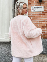 Load image into Gallery viewer, Open Front Longline Teddy Jacket
