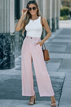 Load image into Gallery viewer, Pleated Detail Wide Leg Pants with Pockets
