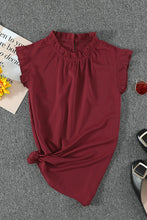 Load image into Gallery viewer, Ruffle Mock Neck Sleeveless Top
