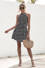 Load image into Gallery viewer, Printed Sleeveless Halter Dress
