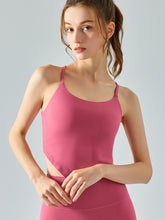 Load image into Gallery viewer, Scoop Neck Sleeveless Sports Tank Top
