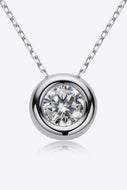 Adored 1 Carat Moissanite Pendant 925 Sterling Silver Necklace