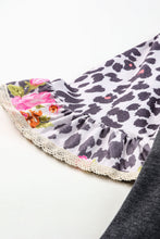 Load image into Gallery viewer, Leopard Flounce Sleeve Round Neck Top
