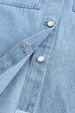 Load image into Gallery viewer, Pearl Detail Frayed Hem Denim Jacket

