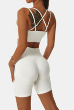 Load image into Gallery viewer, Crisscross Sports Bra and Biker Shorts Set
