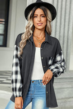 Load image into Gallery viewer, Plaid Dropped Shoulder Shirt with Breast Pocket
