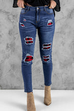 Load image into Gallery viewer, Patchwork Skinny Jeans with Pockets DIBS PATCHWORK
